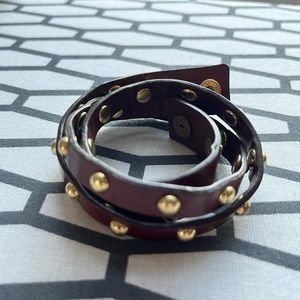 Brahmin - Leather Studded Wrap Bracelet